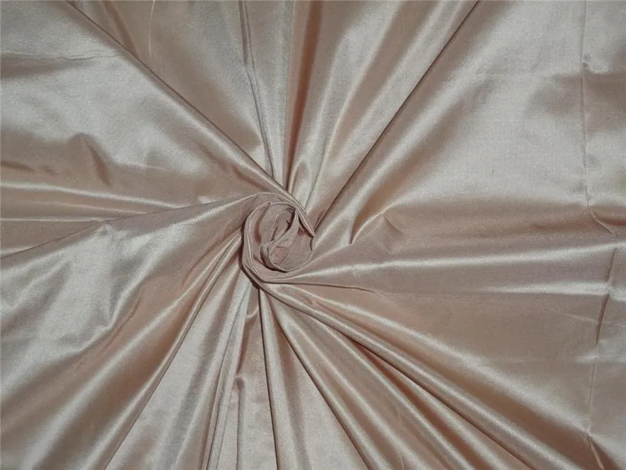 100% Pure Silk Taffeta Fabric Rose Pink x Cream 60" wide TAF278[12]