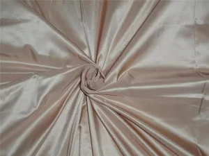 100% Pure Silk Taffeta Fabric Rose Pink x Cream 60" wide TAF278[12]