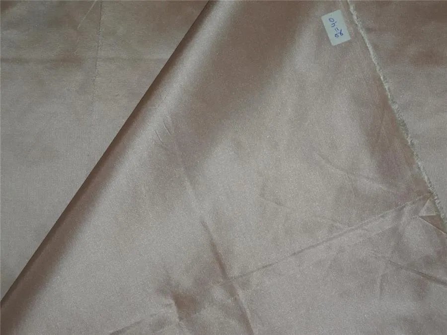 100% Pure Silk Taffeta Fabric Rose Pink x Cream 60" wide TAF278[12]
