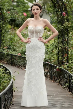 2-in-1 Illusion Corset Bridal Gown with Overskirt