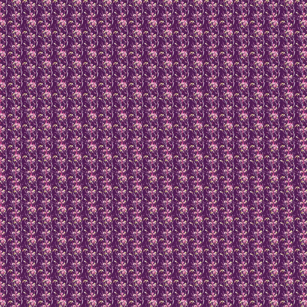 Armathwaite Printed Cotton Poplin Apparel Fabric (By The Metre) Blossom/Plum
