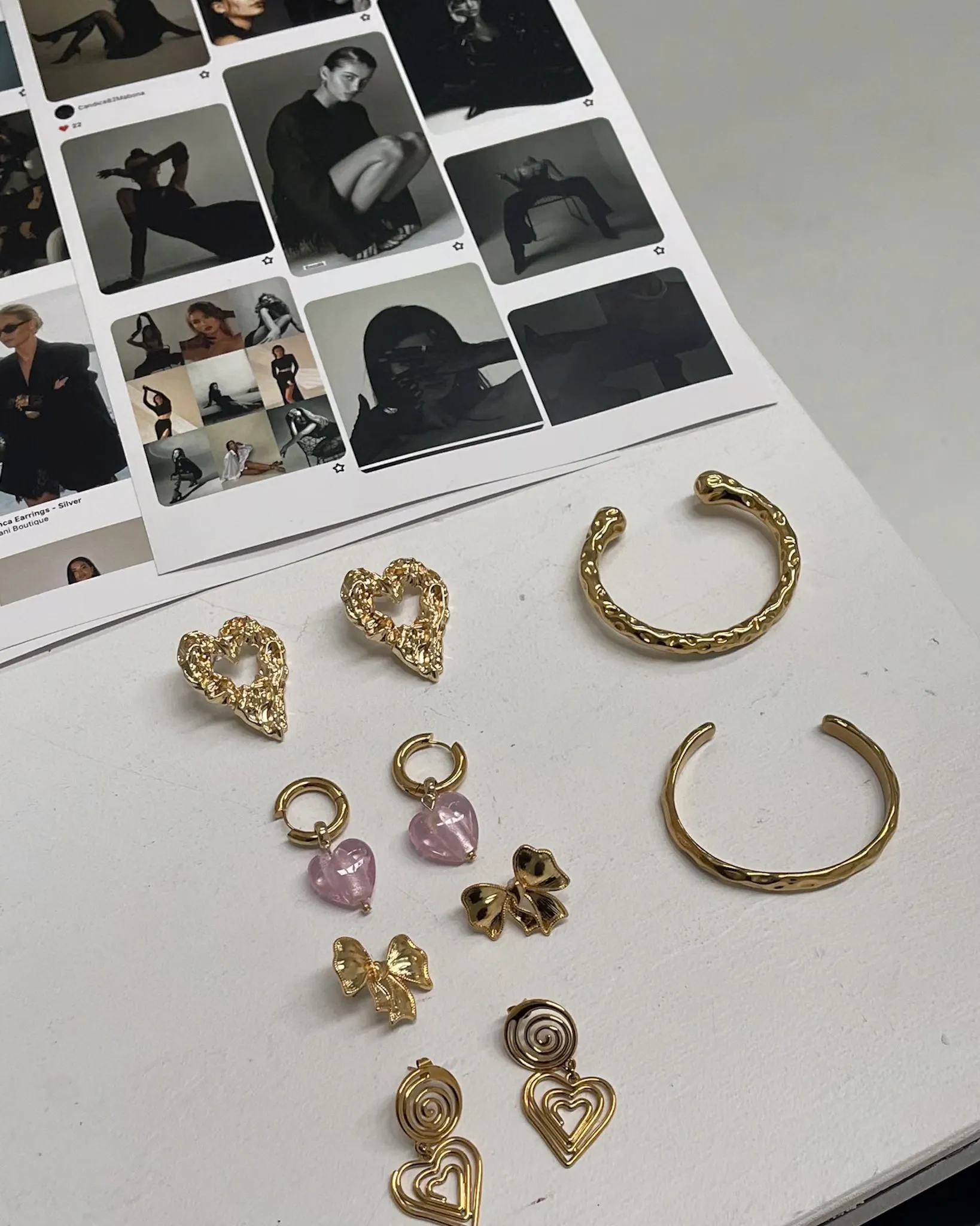 BLUSH BABE HEART DROP EARRINGS PINK