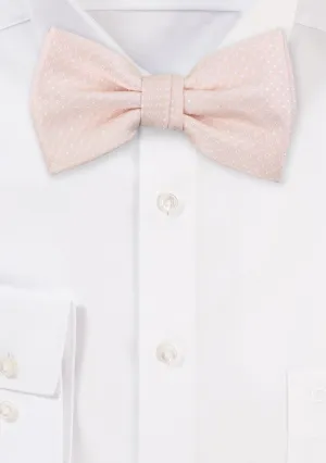 Blush Pink Pin Dot Bowtie