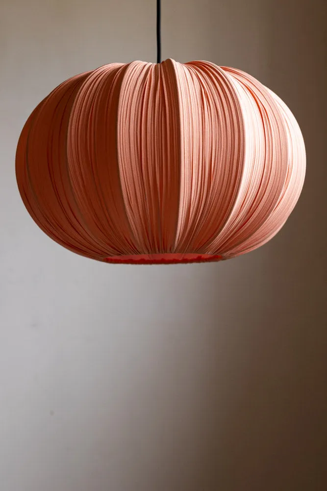 Blush Pleated Fabric Ceiling Light