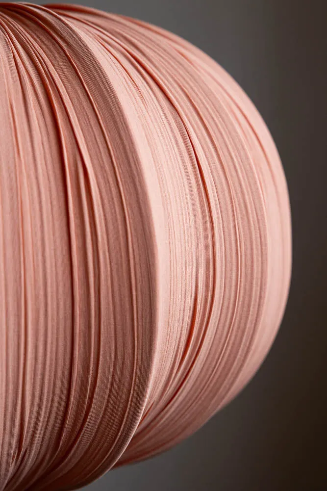 Blush Pleated Fabric Ceiling Light
