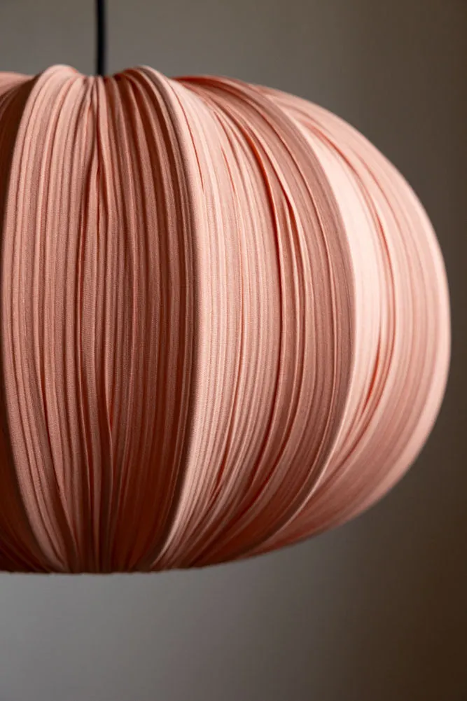 Blush Pleated Fabric Ceiling Light