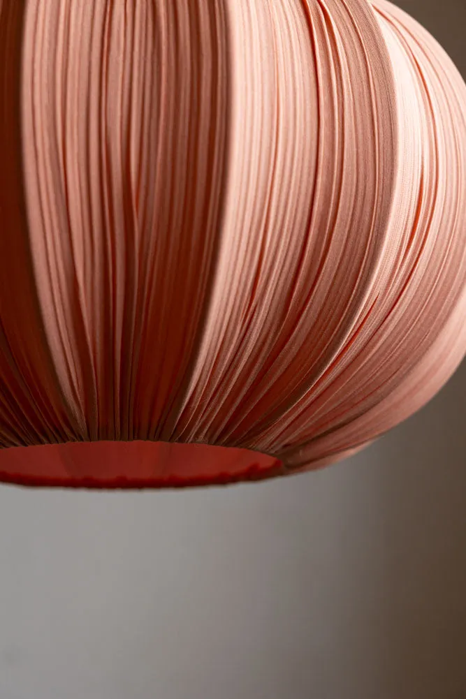 Blush Pleated Fabric Ceiling Light
