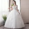 Customized Wedding Dress Style Bride Plus Size Flower Wedding Dresses Dreamy Full-sleeve Bridal Lace Up Dresses Ball Gowns
