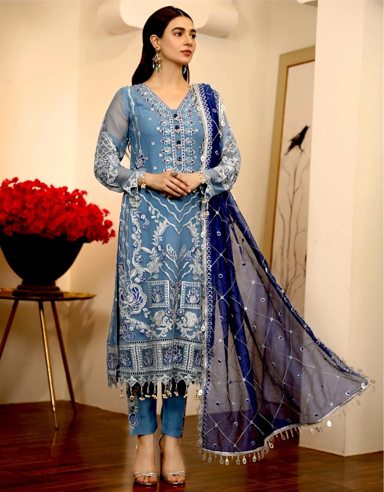 Emaan Adeel Le Festa Premium Collection '21 – LE-03 Blue Porcelain