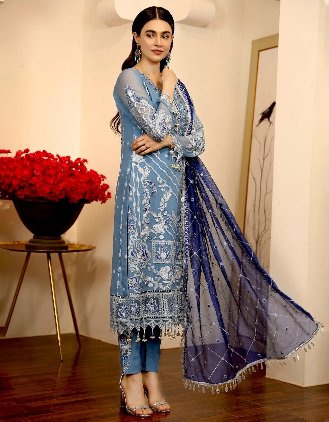 Emaan Adeel Le Festa Premium Collection '21 – LE-03 Blue Porcelain