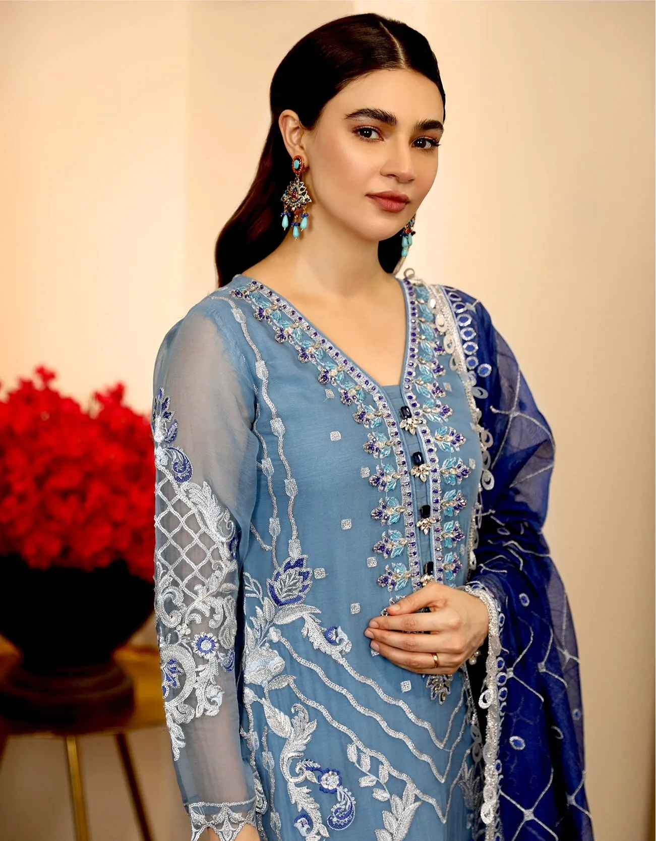 Emaan Adeel Le Festa Premium Collection '21 – LE-03 Blue Porcelain