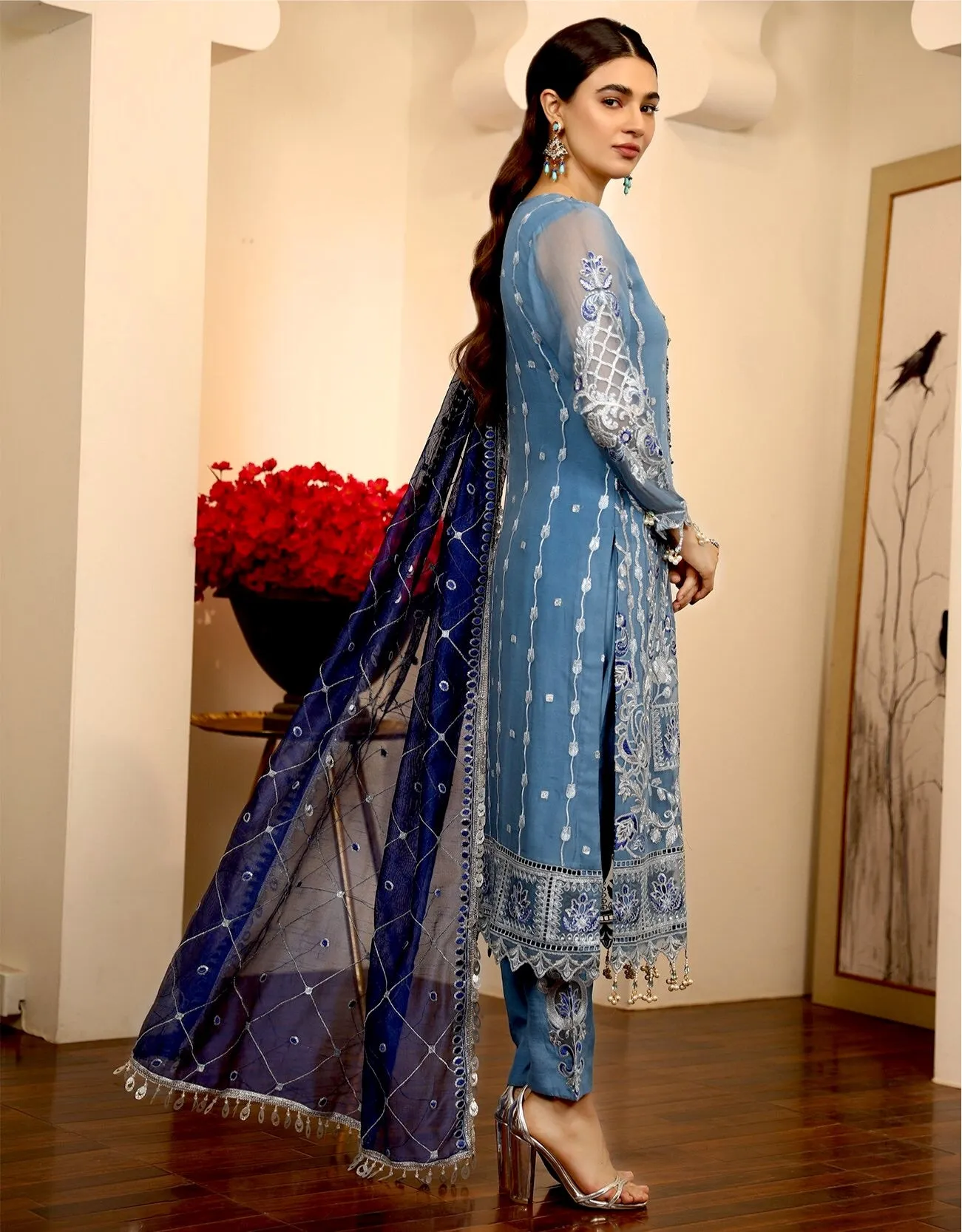 Emaan Adeel Le Festa Premium Collection '21 – LE-03 Blue Porcelain