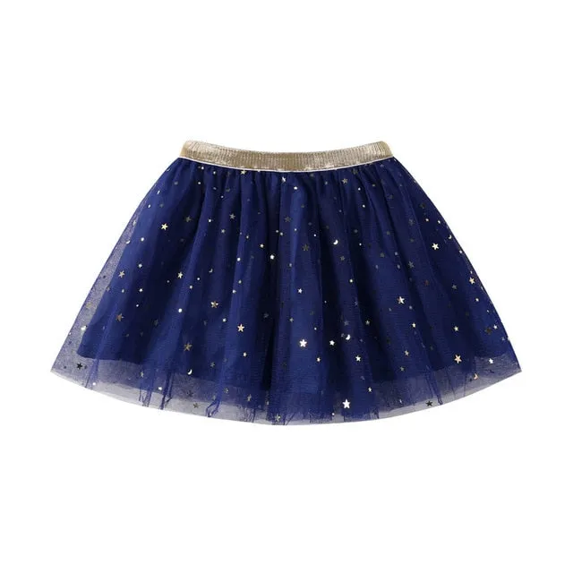 Fashion Baby Kids Girls Princess Stars Sequins Party Dance Ballet Tutu Skirts