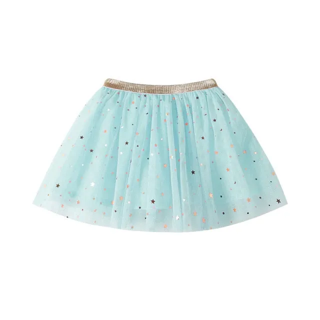 Fashion Baby Kids Girls Princess Stars Sequins Party Dance Ballet Tutu Skirts