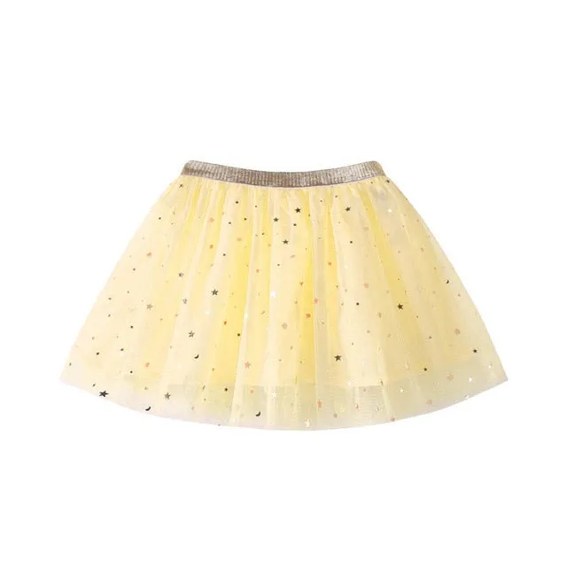 Fashion Baby Kids Girls Princess Stars Sequins Party Dance Ballet Tutu Skirts