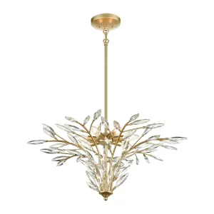 Flora Grace 7-Light Chandelier in Champagne Gold with Clear Crystal by ELK Lighting