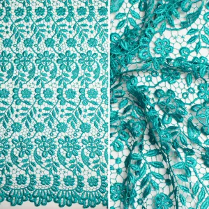 Guipure Lace Col-Jade Green