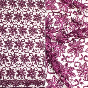 Guipure Lace Col-Plum