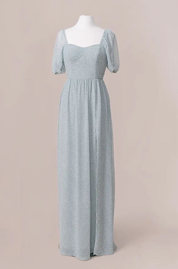 Isabella Chiffon Floral Print Dress | Made To Order