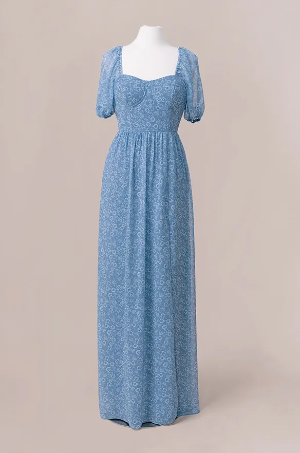 Isabella Chiffon Floral Print Dress | Made To Order