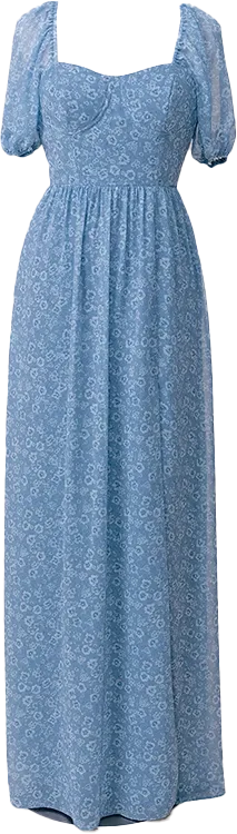 Isabella Chiffon Floral Print Dress | Made To Order