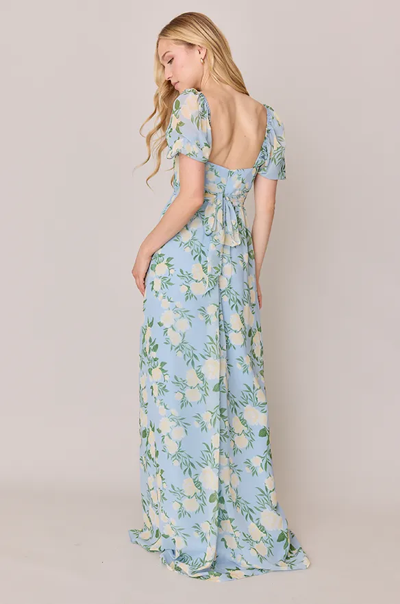 Isabella Chiffon Floral Print Dress | Made To Order