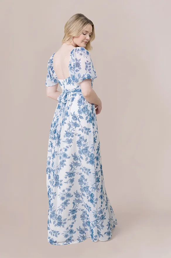 Isabella Chiffon Floral Print Dress | Made To Order