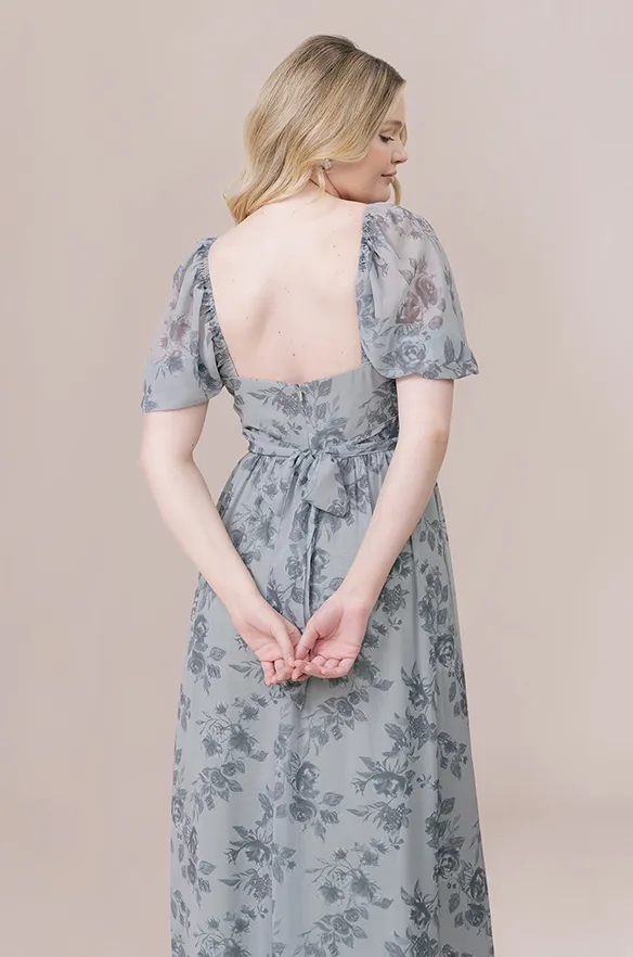 Isabella Chiffon Floral Print Dress | Made To Order