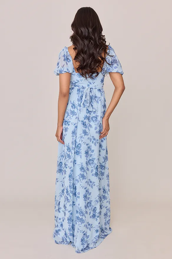 Isabella Chiffon Floral Print Dress | Made To Order