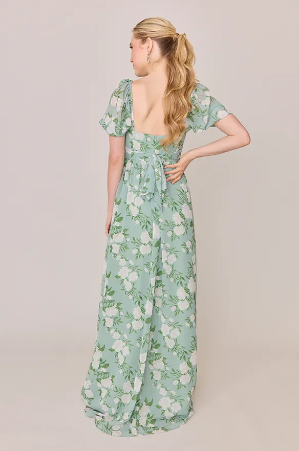 Isabella Chiffon Floral Print Dress | Made To Order