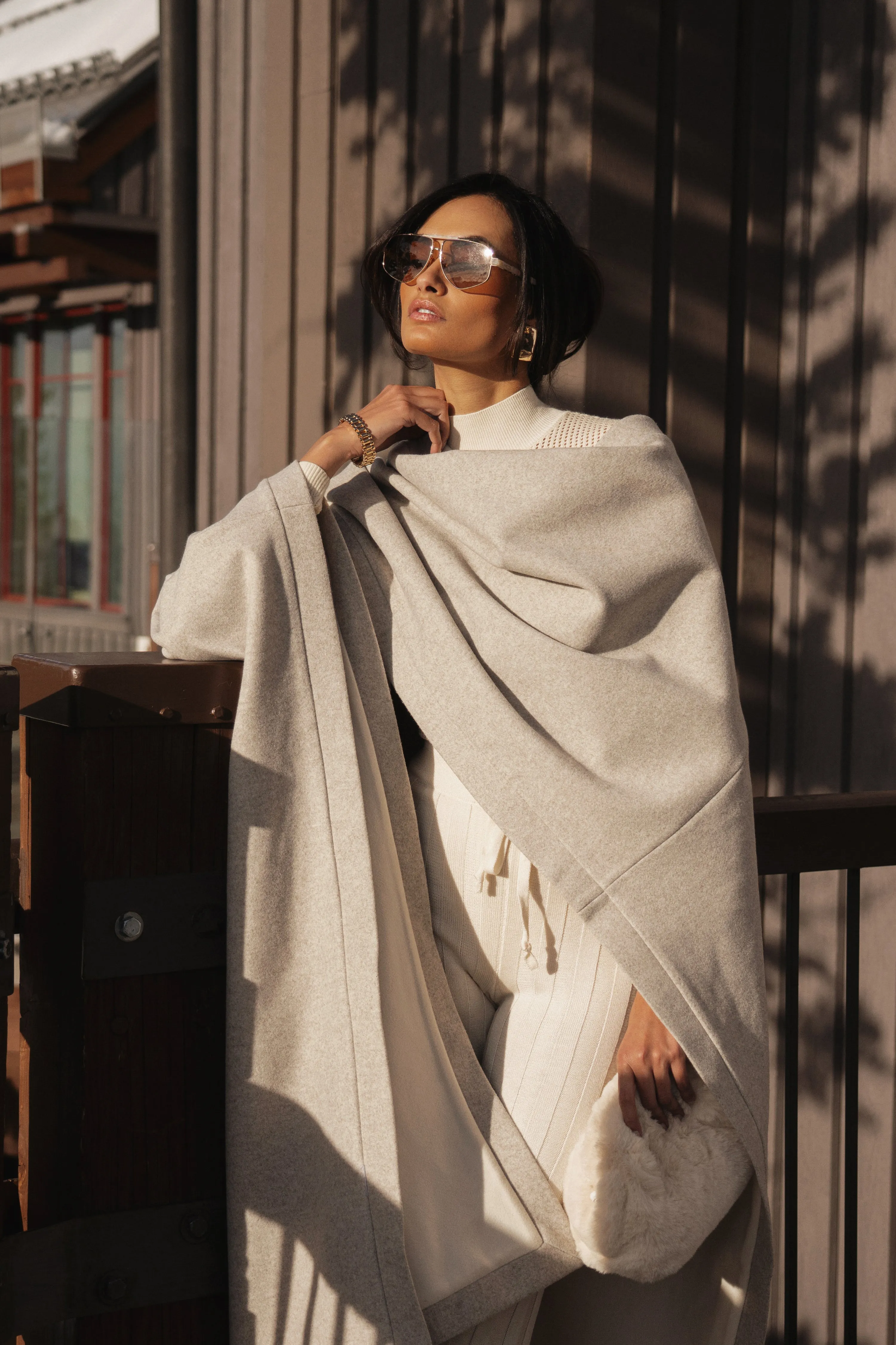 Ivory Park City Reversible Shawl