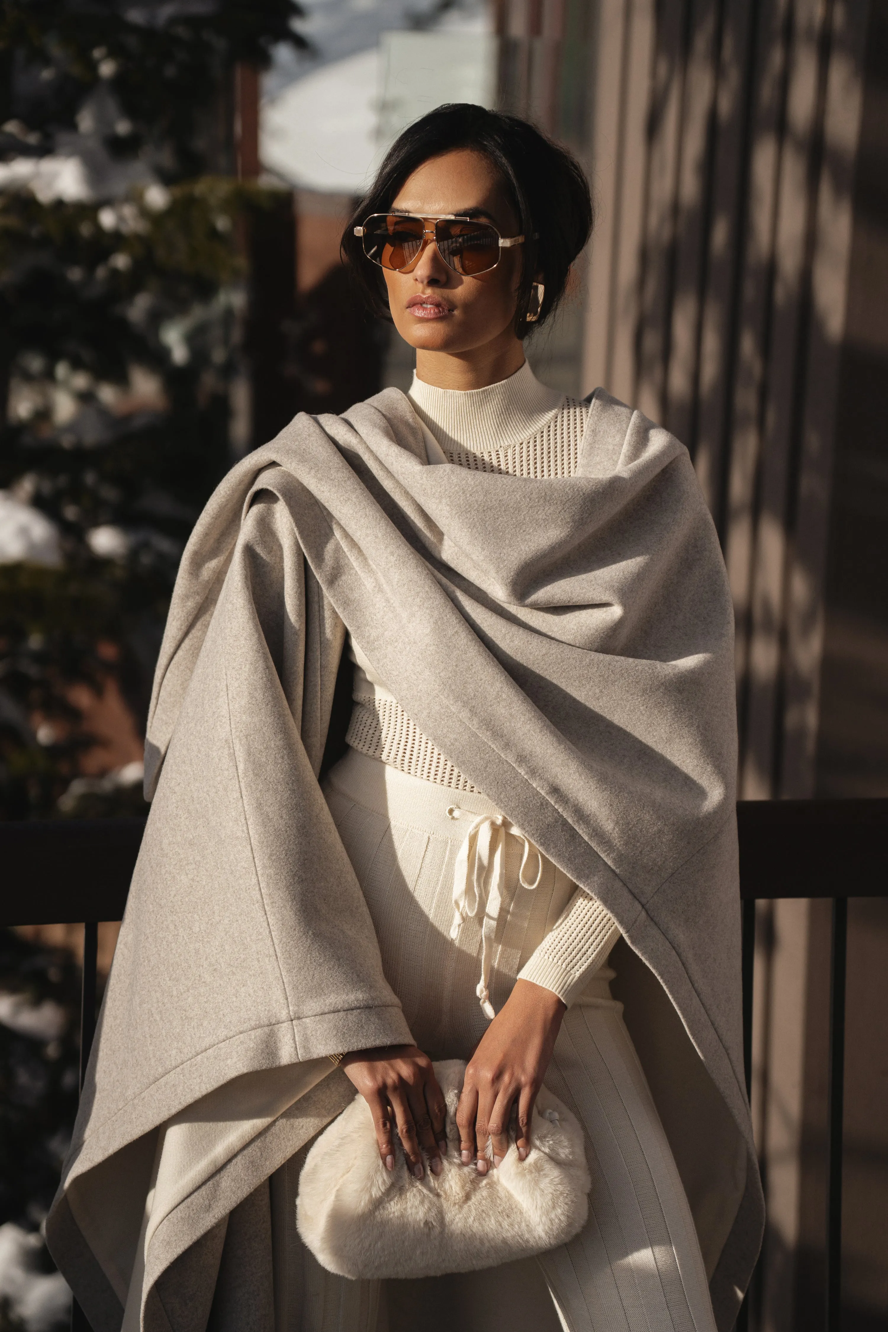 Ivory Park City Reversible Shawl