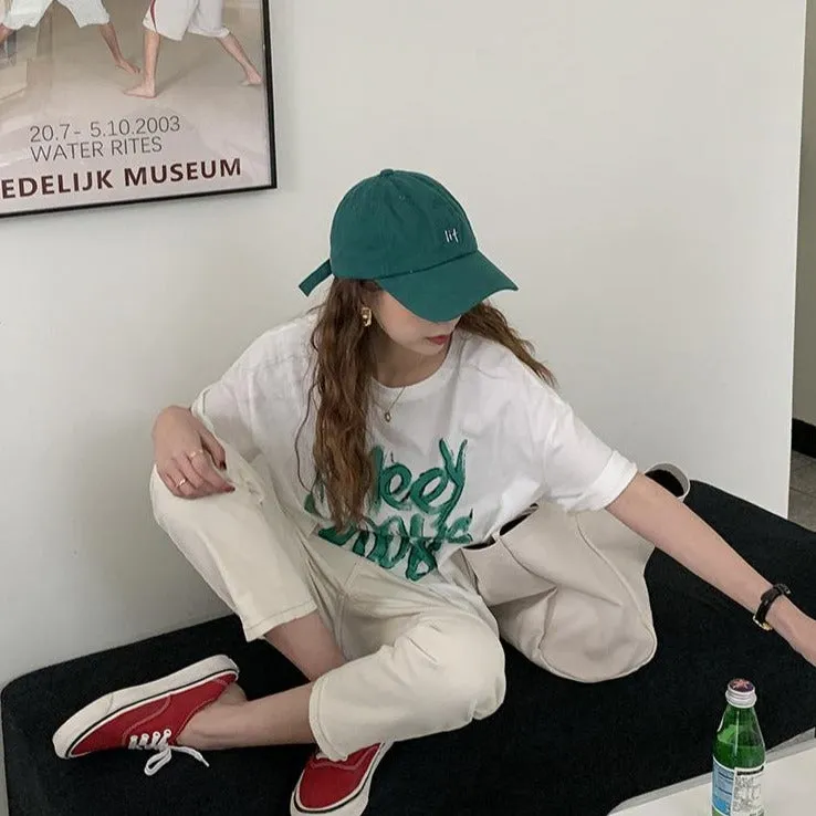 [Korean Style] High Waisted Creamy Straight Jeans