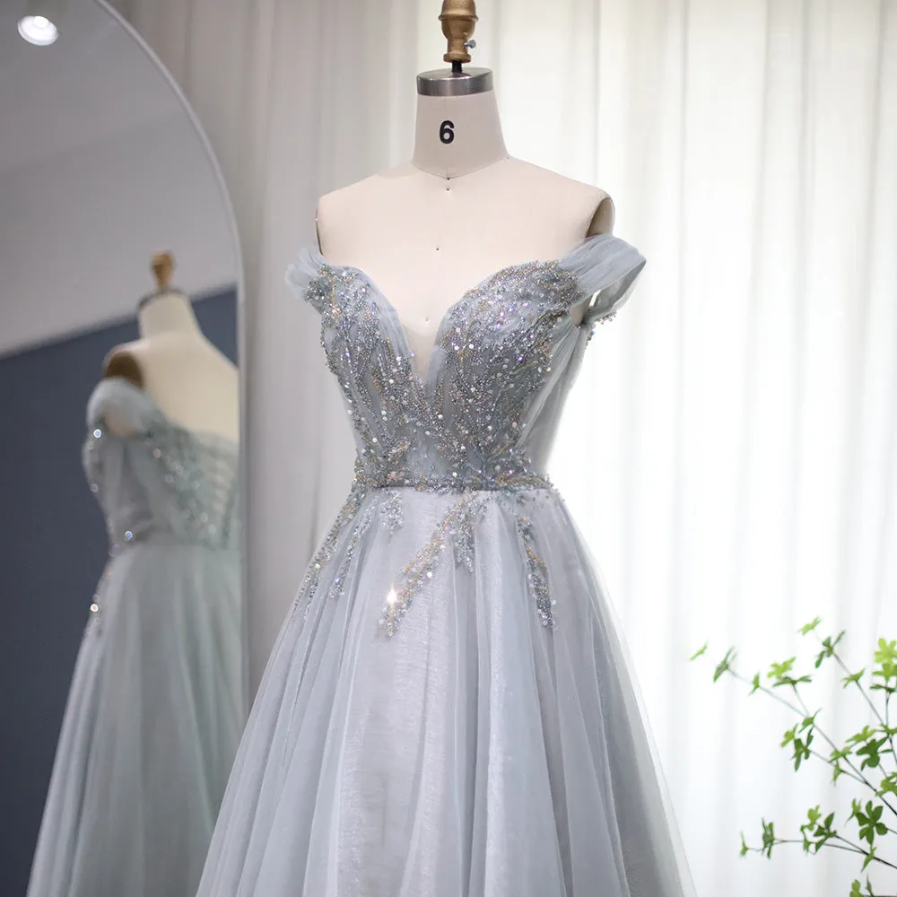 Luxury Dubai Elegant Off Shoulder Evening Dresses for Wedding SS341