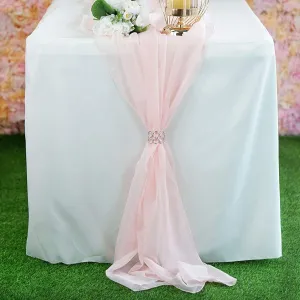 New Creations Fabric & Foam Inc, Chiffon Table Runner 27" Wide by 120" Long  Extra Long, Wedding Runners, Long Table Runners