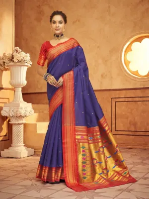 Pristine Purple Pure Aniruddh Silk Pathani Saree