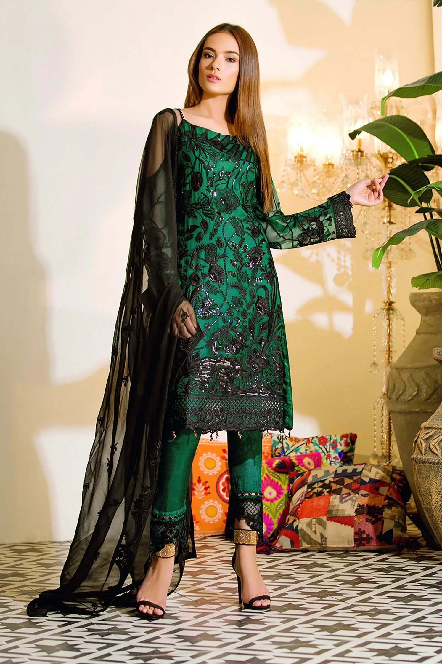 Ramsha Chevron Chiffon Collection 2019 – A-101