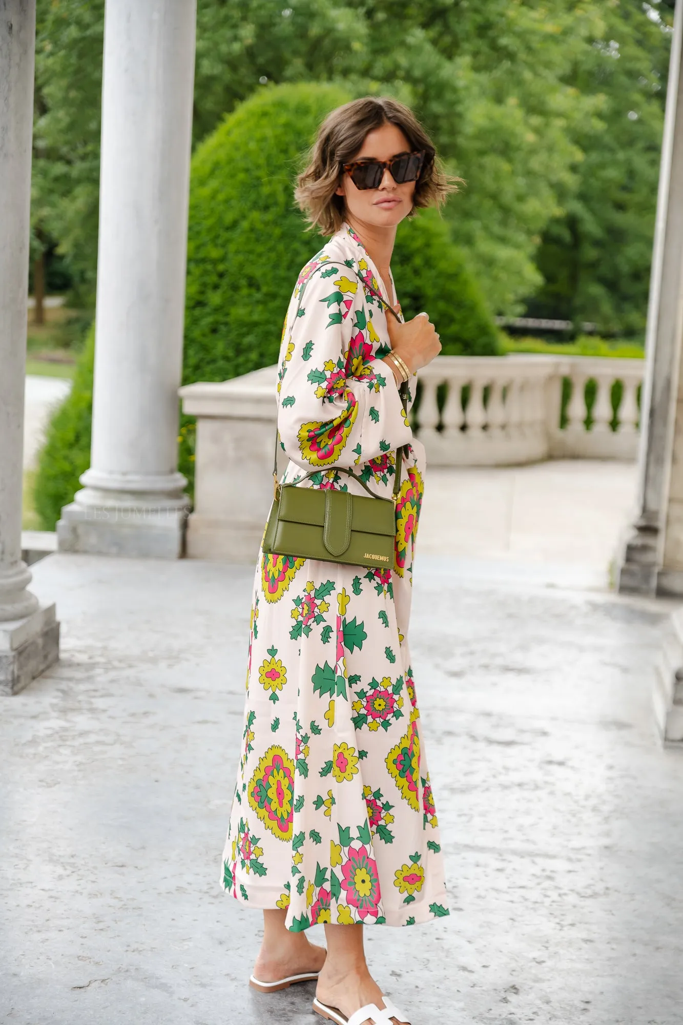 Selena printed long kimono dress