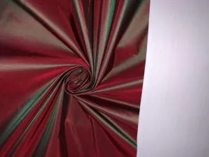 SILK TAFFETA FABRIC RED X GREEN  color 54" wide 32 momme TAF334(5)