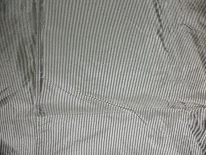 Taffeta pin vertical stripe -off white grey 54&quot; wide