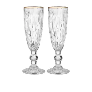 Tempa Ezra Champagne Glass Set of 2 Clear