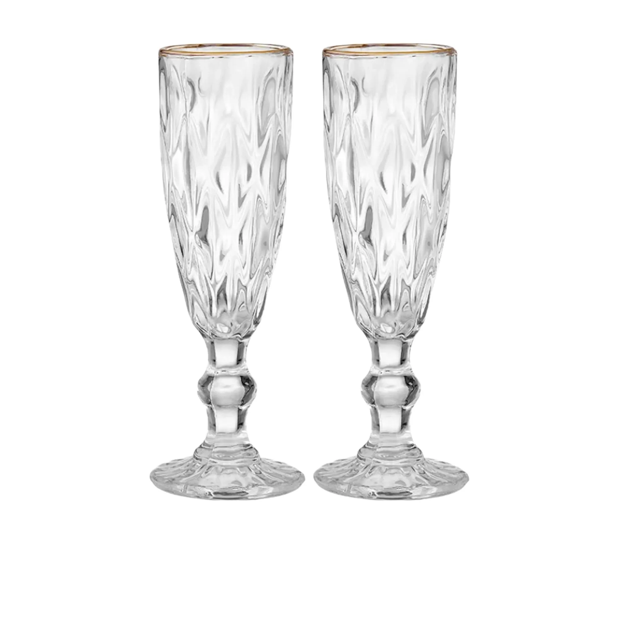 Tempa Ezra Champagne Glass Set of 2 Clear